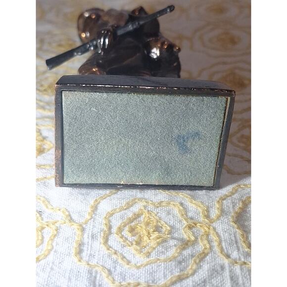 Vintage Solid Brass Alaska Pioneer Figurine – Gold Rush Prospector 4.75" - Picture 6 of 8